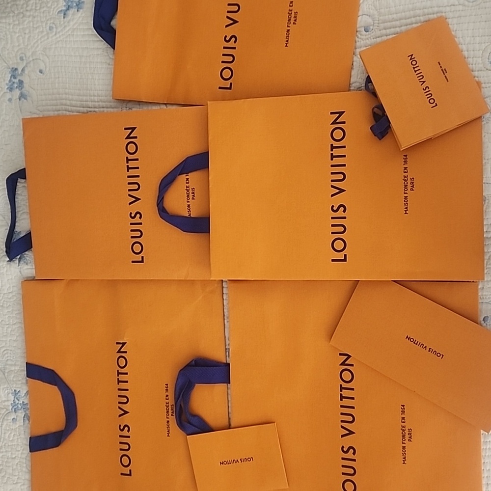 Louis Vuitton Bold Orange Bags with Blue Accents